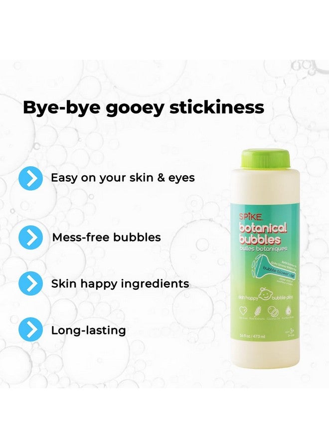 Spike Aby Botanical Bubble Solution For Sensitive Skin - 16 Oz Refill For Spike Blower Wand And Manual Bubble Toys - Ready To Use - Mess Free - Non Toxic - Image 3