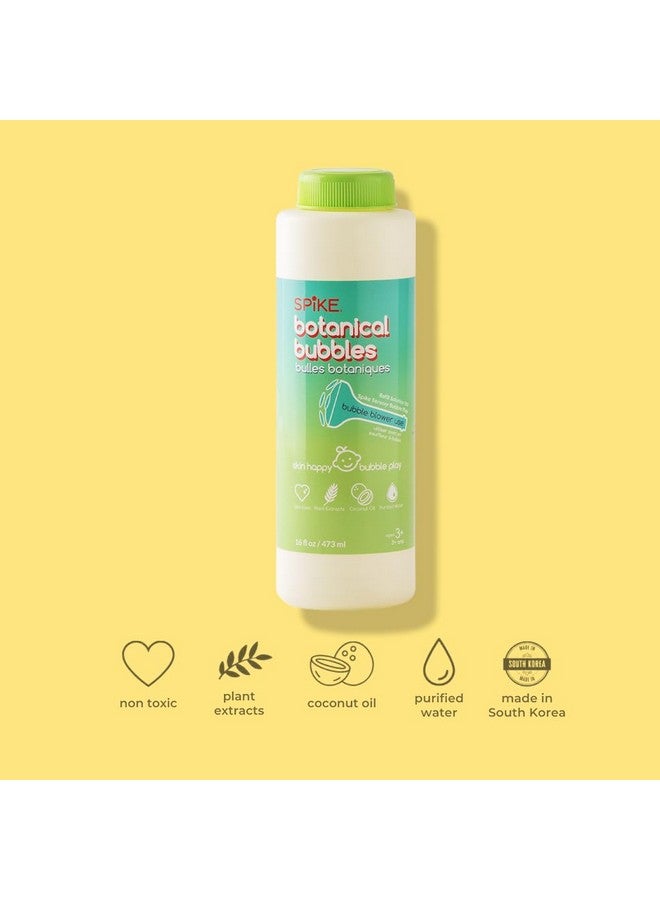 Spike Aby Botanical Bubble Solution For Sensitive Skin - 16 Oz Refill For Spike Blower Wand And Manual Bubble Toys - Ready To Use - Mess Free - Non Toxic - Image 4