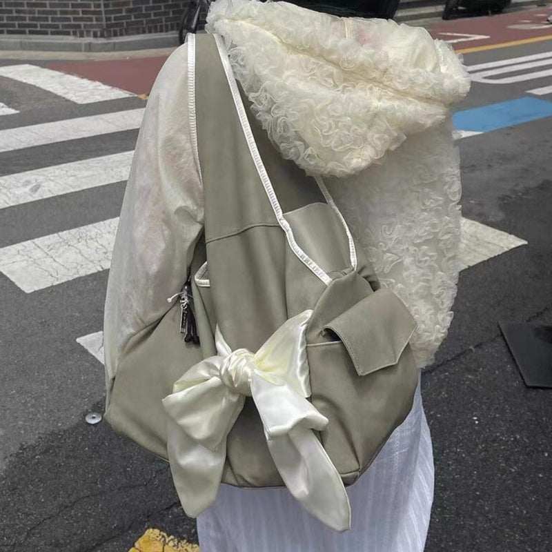 Women Bow Knot Tote Handbag Shoulder Bag - Image 3