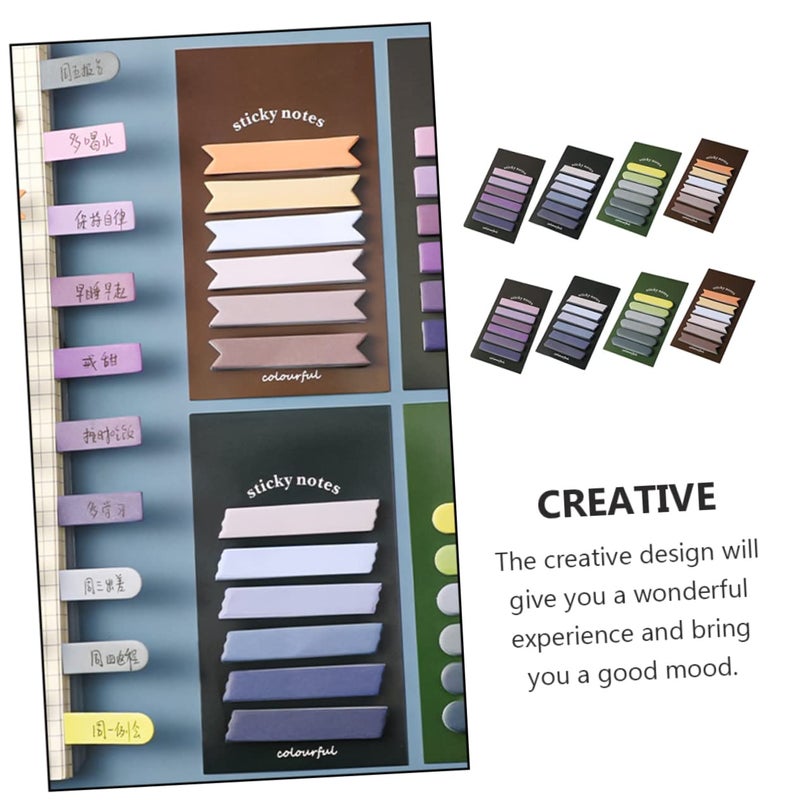 Gradient Memo Stickers Tearable Notepads 8 Sets For Office Study Organization - Image 4