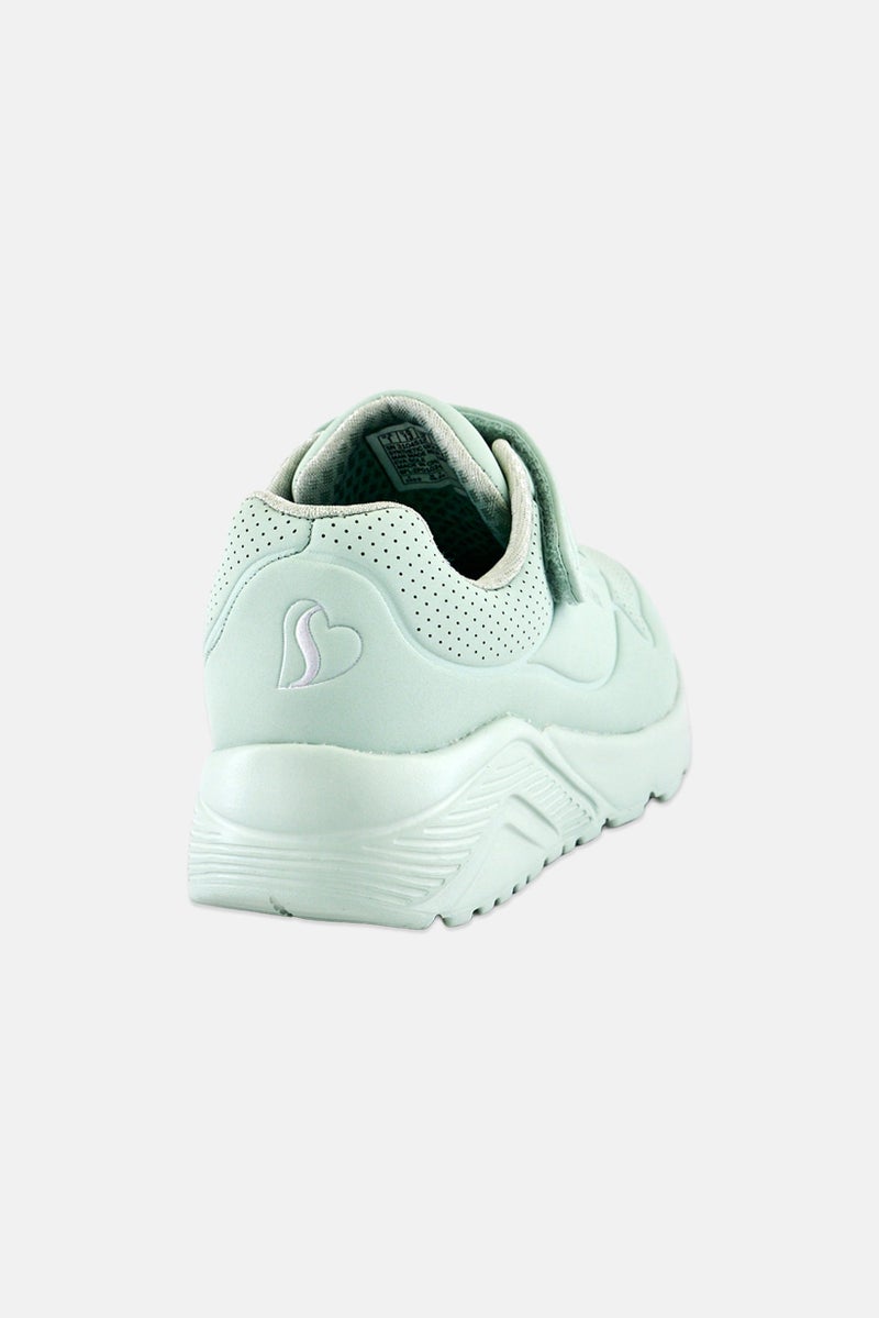 SKECHERS Kids Boy Uno Lite Velcro Closure Outdoor Shoes, Sage Green - Image 2