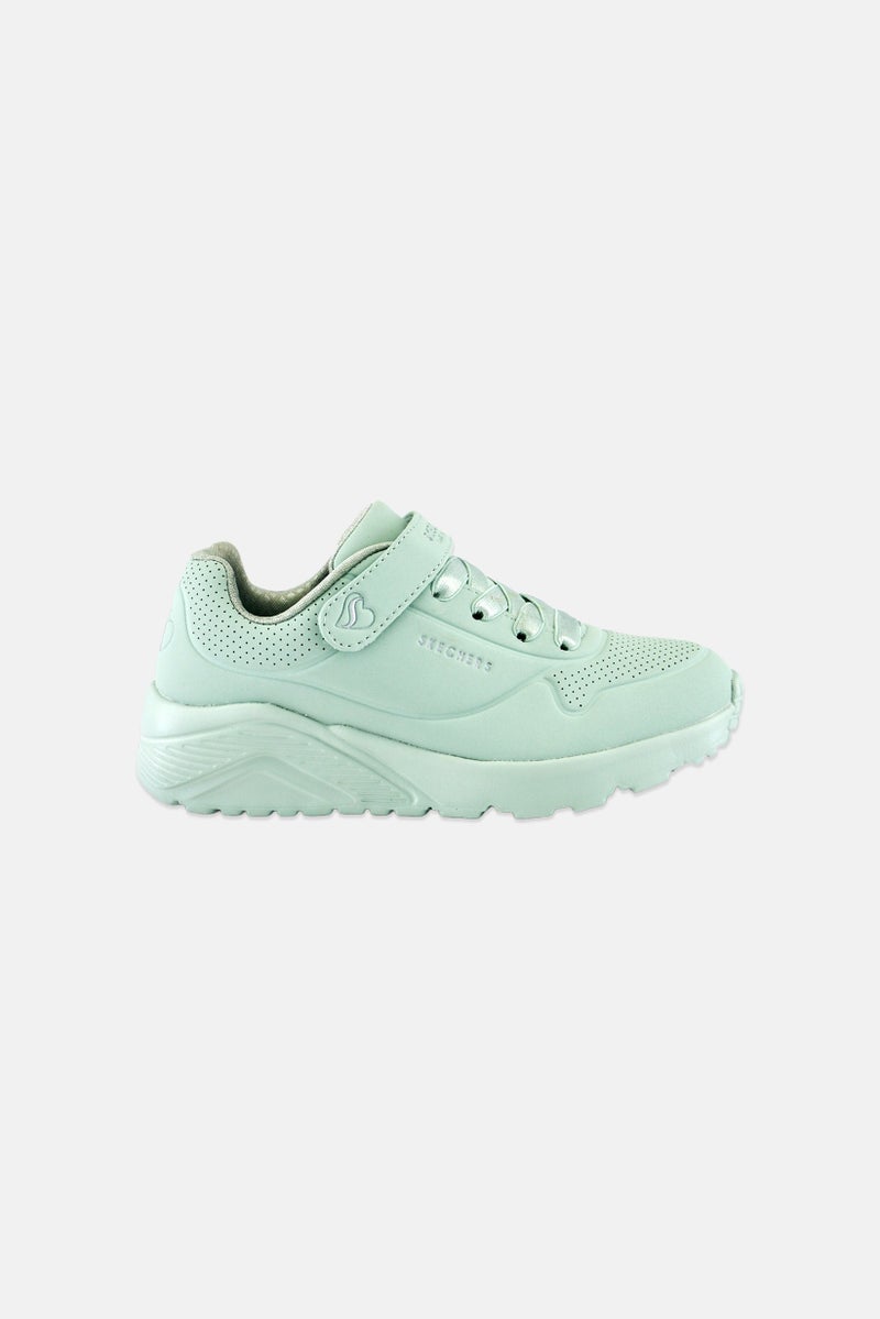 SKECHERS Kids Boy Uno Lite Velcro Closure Outdoor Shoes, Sage Green - Image 3