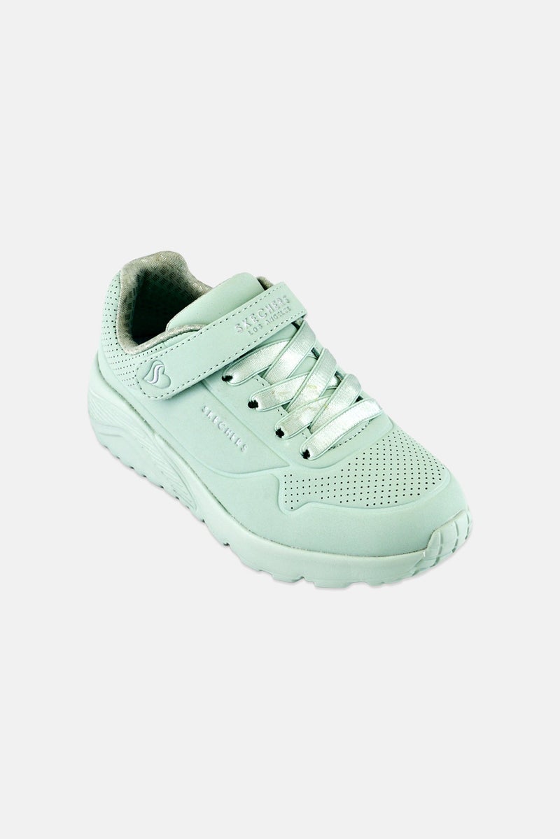 SKECHERS Kids Boy Uno Lite Velcro Closure Outdoor Shoes, Sage Green - Image 1