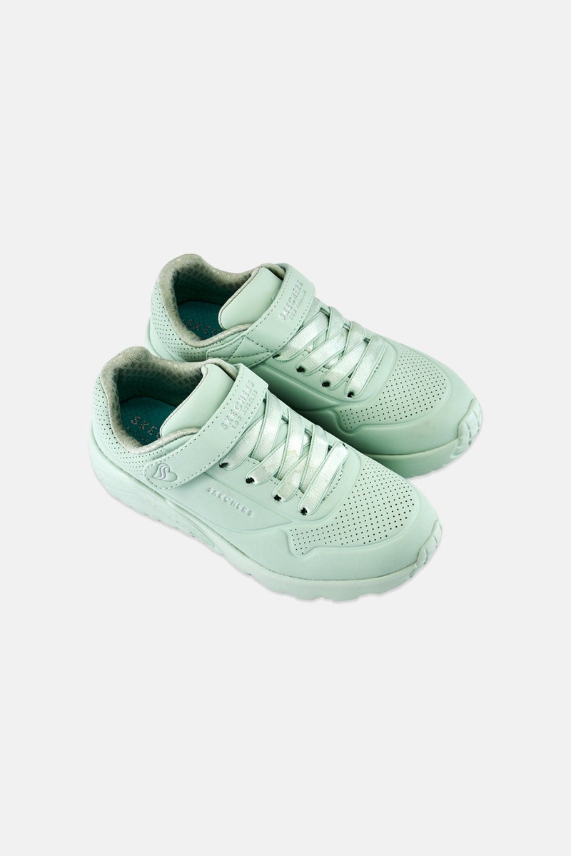 SKECHERS Kids Boy Uno Lite Velcro Closure Outdoor Shoes, Sage Green - Image 4