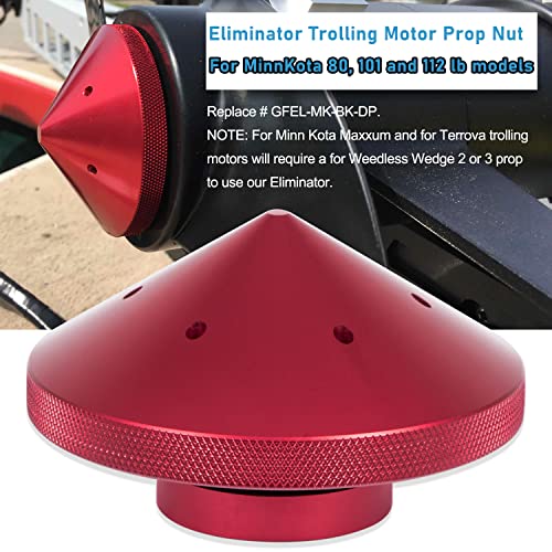 Camoo Eliminator Trolling Motor Prop Nut Billet Aluminum Custom Fit For MinnKota 80, 101 and 112 lb Models (GFEL-MK-BK-DP). - Image 2