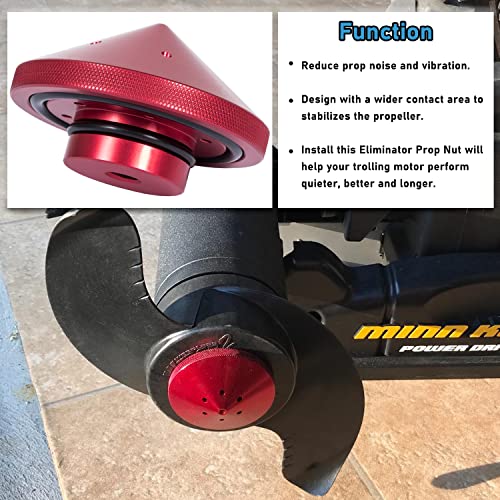 Camoo Eliminator Trolling Motor Prop Nut Billet Aluminum Custom Fit For MinnKota 80, 101 and 112 lb Models (GFEL-MK-BK-DP). - Image 5