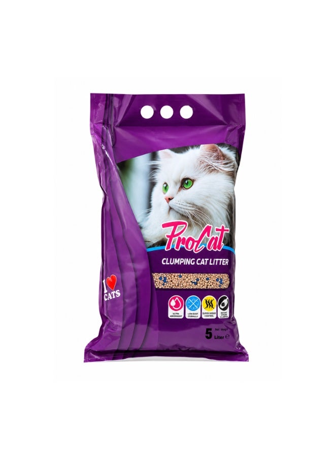 ProCat Premium Lavender Scented Clumping Cat Litter, 10 Liter Bag - Ultra Absorbent Natural Bentonite, 99% Dust-Free, Instant Strong Clumping & Superior Odor Block