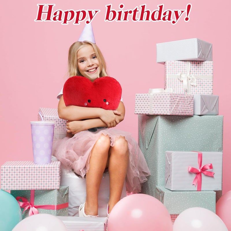 ZEXSAZONE Red Heart Plush Soft Toy Cushion Pillow – Cute Smiling Face Stuffed Plushie for Kids, Boys, Girls, Girlfriend & Wife | Valentine Gift, Birthday Gift, Anniversary Romantic Home Décor 28 cm - Image 2