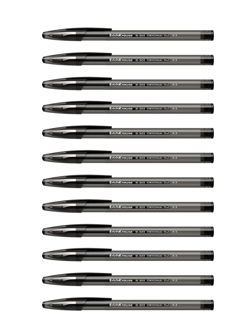 ErichKrause 12-Piece Orginal Stick Gel Ink Pen Black Ink - Image 4