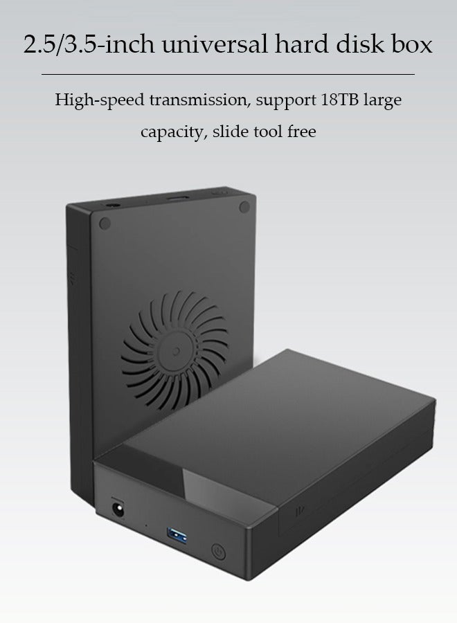 صندوق القرص الصلب المحمول، 2.5 و 3.5 USB 3.0 إلى SATA بدون أدوات، غلاف خارجي للقرص الصلب، محول مدمج وخفيف الوزن - Image 5