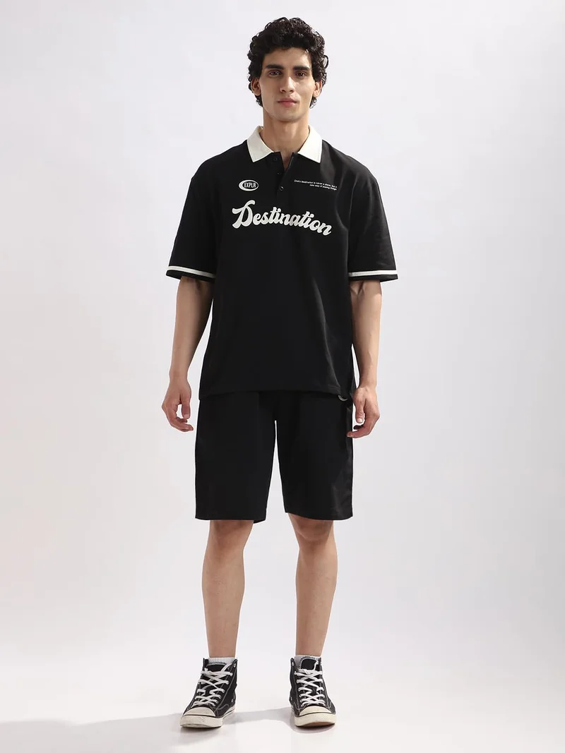 NOBERO NOBERO Black Co-ord Set for Men