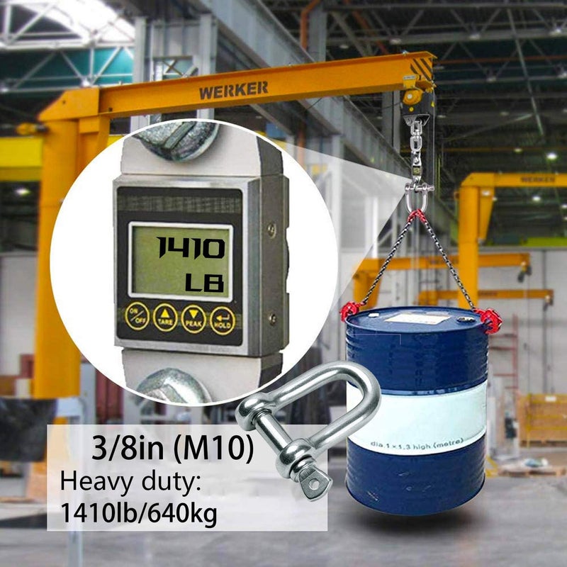 Metown Stainless Steel 304 D Shape Shackle - Screw Pin Anchor Shackle for Heavy Duty Construction and Outdoor Use - Image 4