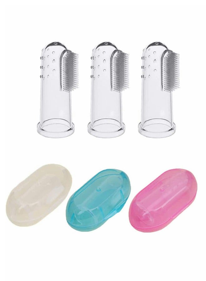 سيوسي مجموعة فراشي أسنان للأطفال مكونة من 3 قطع للأطفال الصغار والأطفال يحبونهم بثلاثة ألوان مختلفة ، أزرق وردي ، شعيرات ناعمة شفافة - Image 1