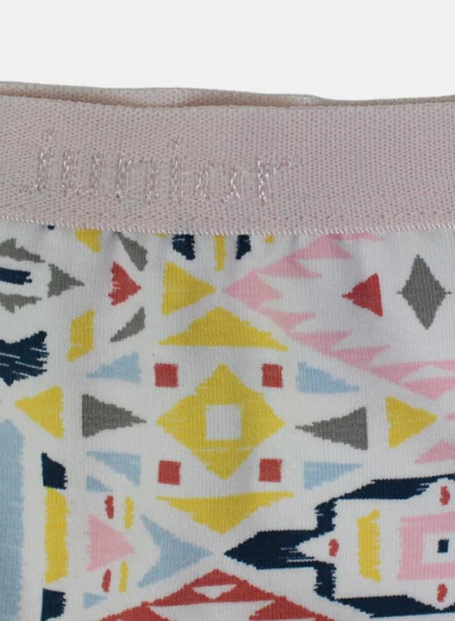 Junior Girls Cotton Panties – Pink Triangular Print - Image 3