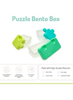 melii Puzzle Bento Box Fun 3-Compartment Food Storage Container For Kids and Adults  - Image 4