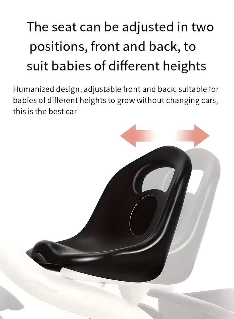 MarkedOne Kids 3-Wheel Tricycle with Push Handle - Adjustable Seat & Backrest - Kids Tricycle with EVA Wheels and Storage Tray – Tricycle for Toddlers Ages 3-8 Years - Tricycle for Kids Blue - Image 4