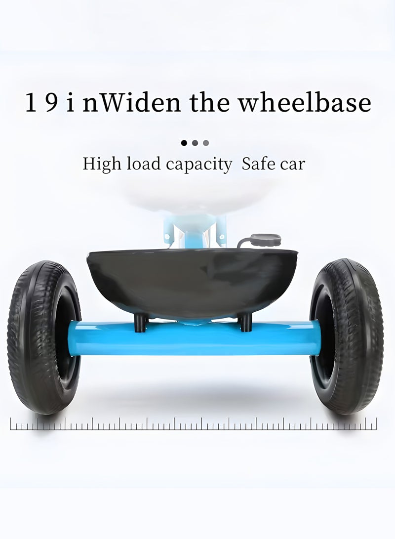 MarkedOne Kids 3-Wheel Tricycle with Push Handle - Adjustable Seat & Backrest - Kids Tricycle with EVA Wheels and Storage Tray – Tricycle for Toddlers Ages 3-8 Years - Tricycle for Kids Blue - Image 5