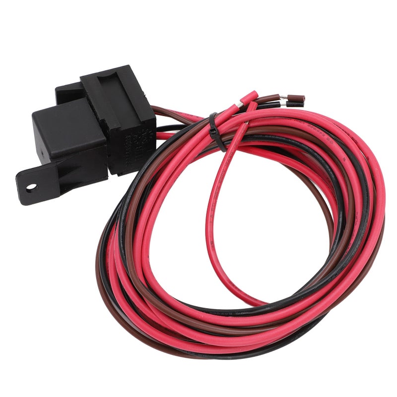 مجموعة أسلاك ريلاي تحكم منظم حرارة المروحة الكهربائية DC12V 60 قابلة للتعديل وتتناسب بشكل عالمي مع السيارات والشاحنات - Image 4