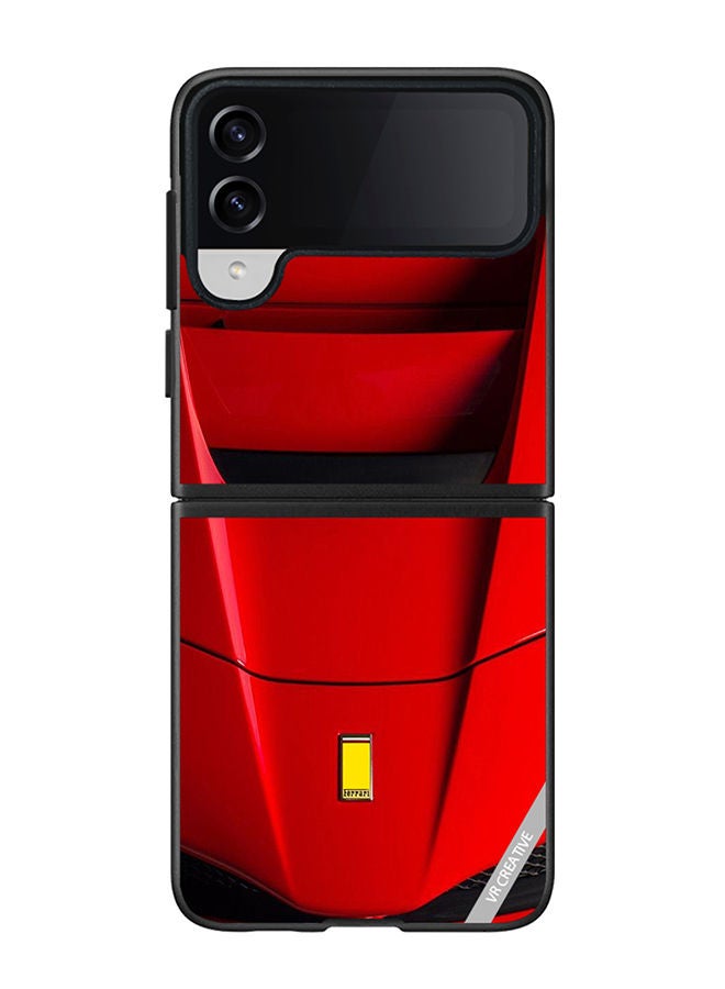 VR CREATIVE Protective Case Cover For Samsung Galaxy Z Flip4 Car Design Multicolour - Image 1