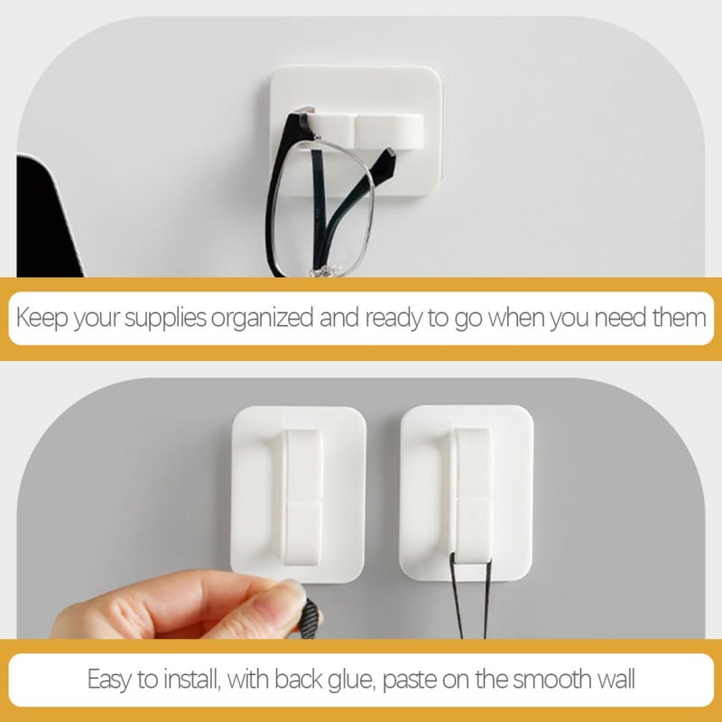 6 Pack Self Adhesive Heavy Duty Wall Hooks White Plastic Ring For Kitchen Bathroom - Image 4