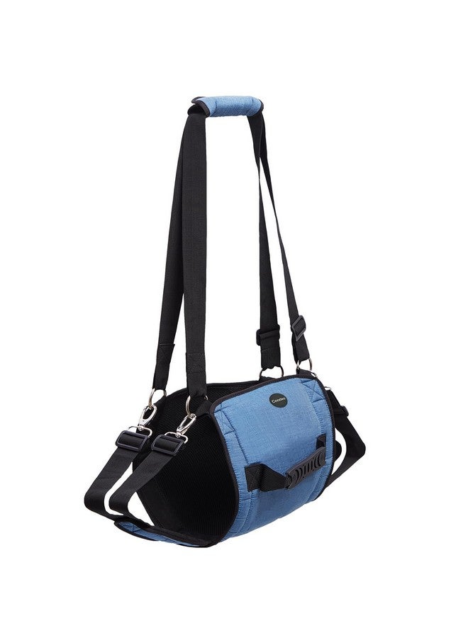Coodeo COODEO Dog Carry Sling, Emergency Backpack Pet Legs Support & Rehabilitation Dog Lift Harness for Nail Trimming, Dog Carrier for Senior Dogs Joint Injuries, Arthritis, Up and Down Stairs (M, Blue) - Image 2