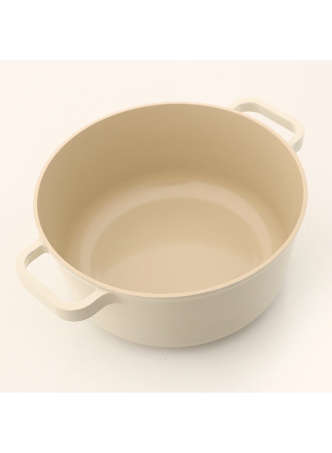 Alma Ceramic Pot 28 cm, Beige - Non Toxic , PTFE & PFOA FREE - Image 3