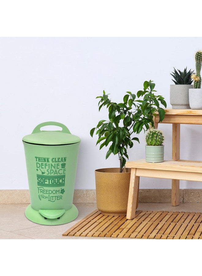 JAYPEE BITS BIN Pedal Bin with Plastic Bucket And Lid | Garbage Bin Trash Can Pedal Waste Bin |Round Shape Dustbin For Home, Kitchen, Bathroom, Office, 4 Litre, Green - Image 2