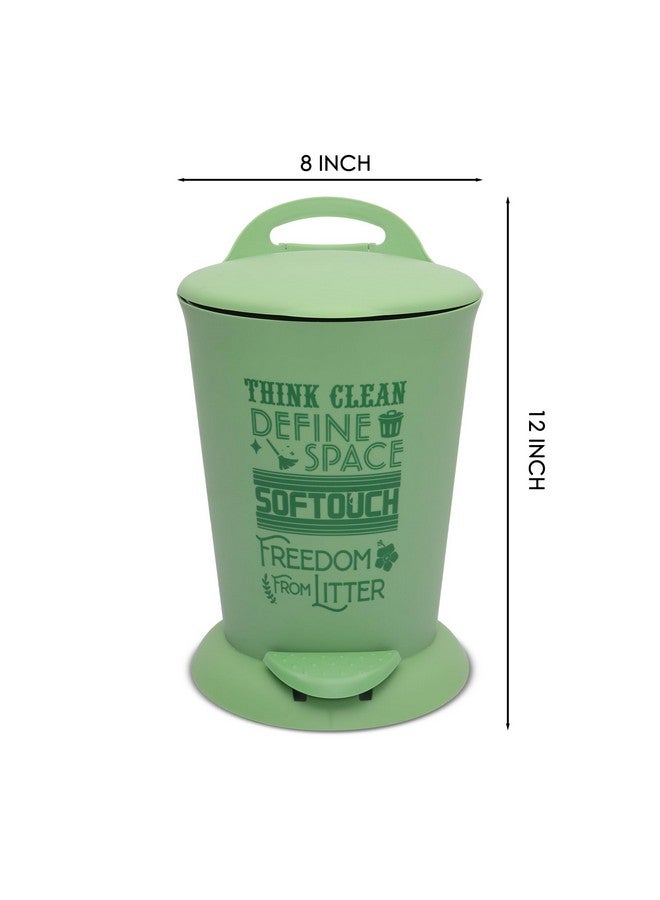 JAYPEE BITS BIN Pedal Bin with Plastic Bucket And Lid | Garbage Bin Trash Can Pedal Waste Bin |Round Shape Dustbin For Home, Kitchen, Bathroom, Office, 4 Litre, Green - Image 5