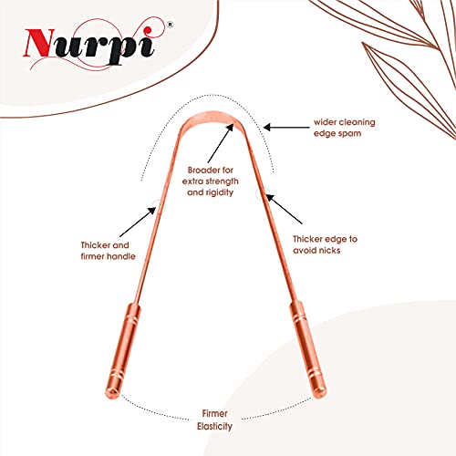 NURPI COPPER DESIGN PREMIUM TONGUE CLEANER pack of 1 - Image 2