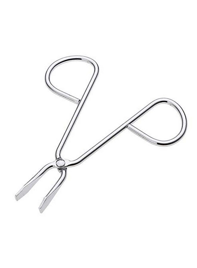 LASSUM Assum 2 Pcs Eyebrow Tweezers Stainless Steel Scissors Shaped Eyebrow Straight Tip Tweezers Clip - Image 4