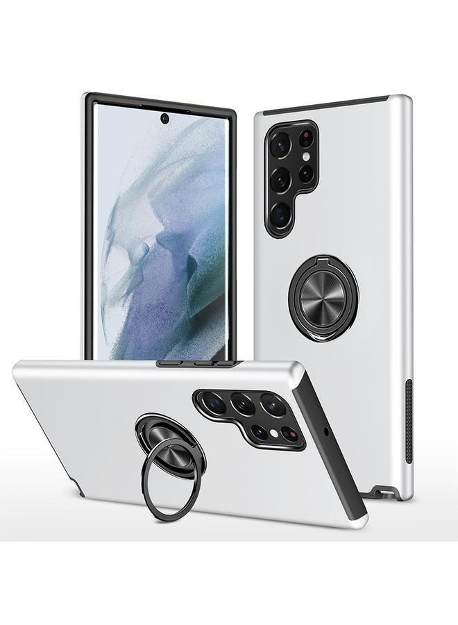 erorex Case For Samsung Galaxy S23 Ultra 5G PC + TPU Magnetic Phone Case with Invisible Ring Holder - Image 1