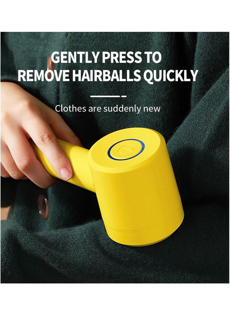 MileMelo Electric Fabric Shaver-Lint Remover Rechargeable, Electric Portable Sweater Defuzzer Yellow  - Image 5