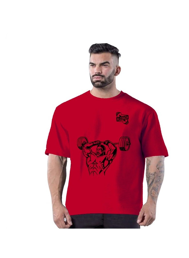 ALCOACH Minimal Print Oversized Pure Cotton T-Shirt  - Image 3