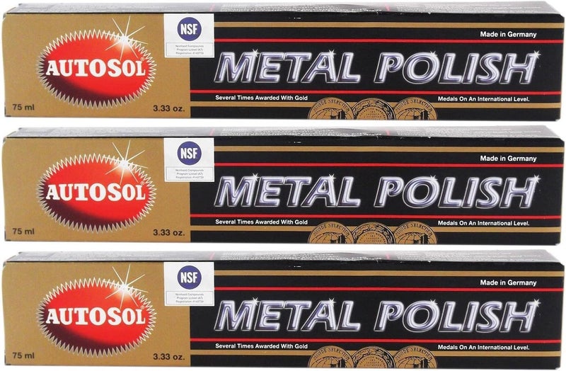 Autosol 3x Metal Polish Chrome Shine Metal Polish Chrome Polish 75 ml - Image 1