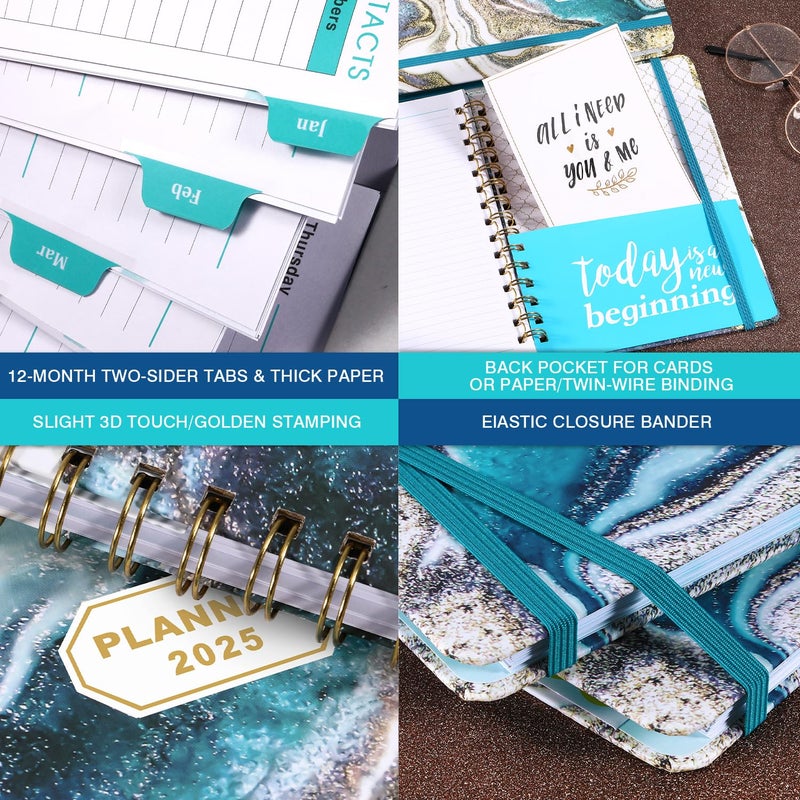 Coboll 2025 Planner - Calendar Planner 2025 from January 2025 to December 2025, Weekly Monthly Planner 2025 with Inner Pocket, Tabs, 6.4'' x 8.5'' - Image 2