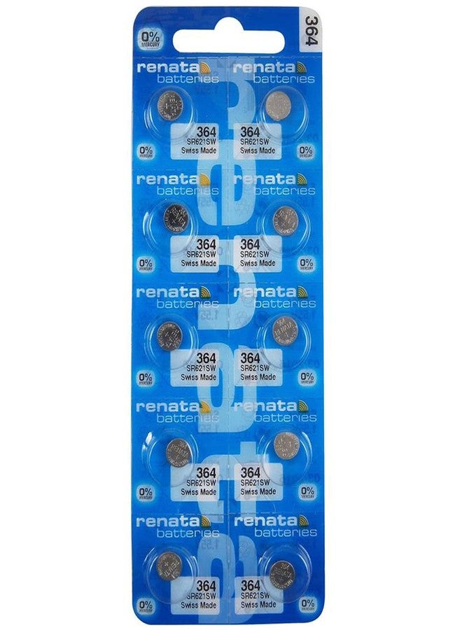 Renata Watch Batteries 364 SR621SW -10Pcs - Image 1