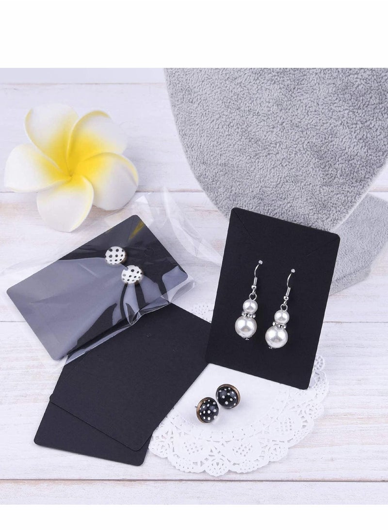 Y&D - Earring Holder Cards, Display Cards set for Earrings Necklace Jewelry and Packaging, 100 Pcs Self- Sealing Bags - Image 1