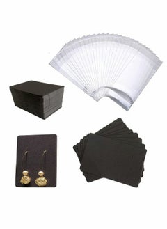 Earring Holder Cards, Display Cards set for Earrings Necklace Jewelry and Packaging, 100 Pcs Self- Sealing Bags