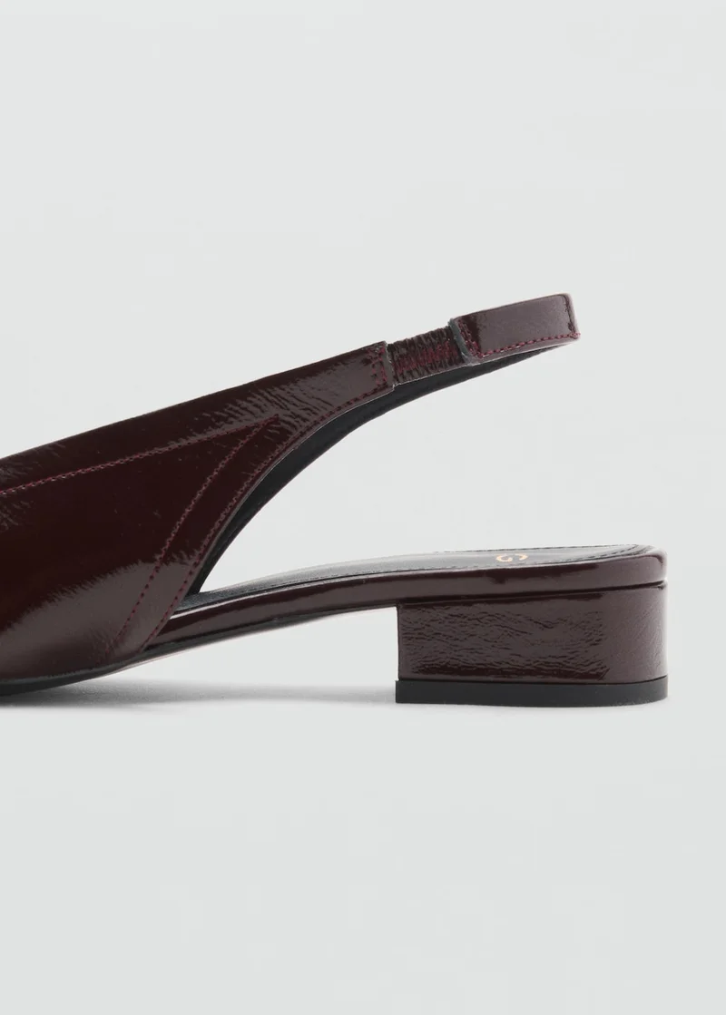 مانجو Block heel leather shoes