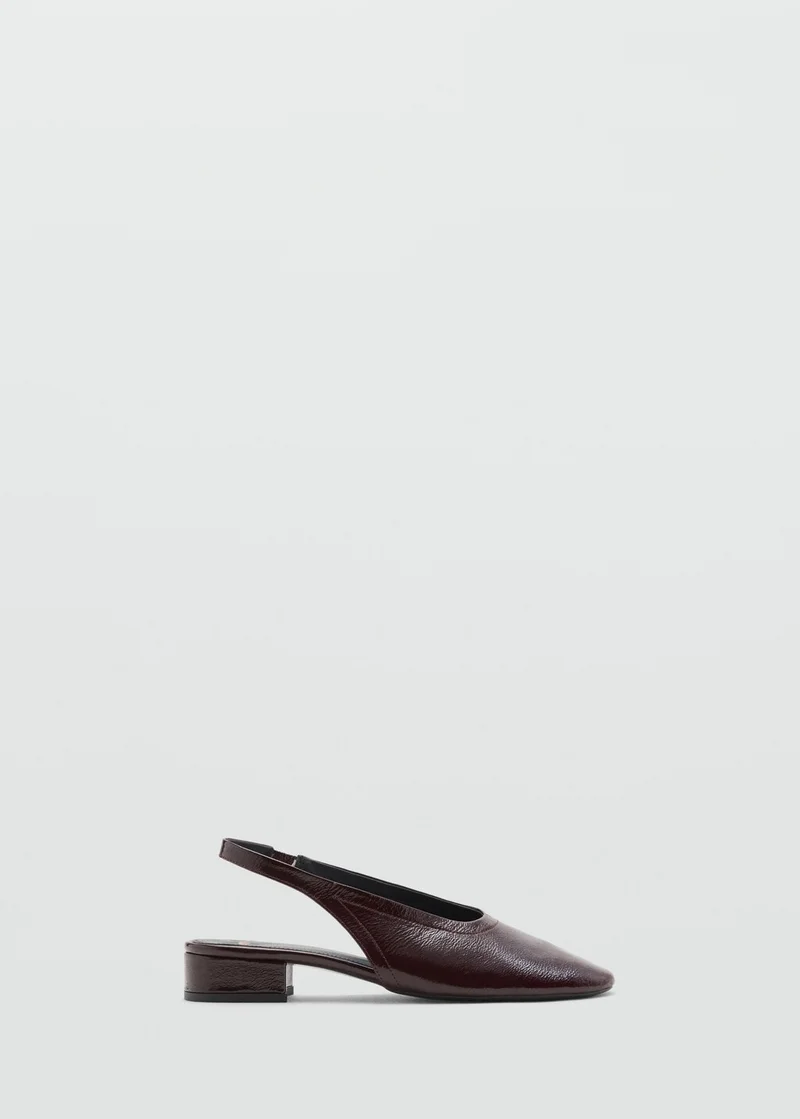 مانجو Block heel leather shoes