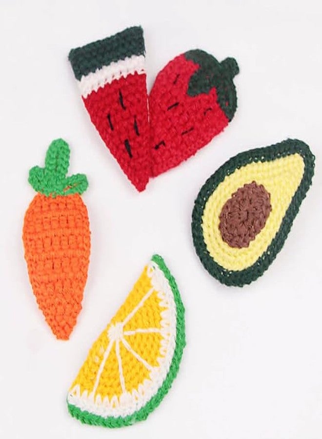 Aeyistry 6 Pcs Hair Clips Woolen knitting Fruit Colorful Cute Clips For Kid Girls Accessories - Image 5