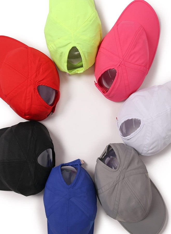 Ponyflo Women's High Ponytail Baseball Cap - Patented Open Back Design - Tangle Free Velcro - Performance Fabrics - White - Image 5