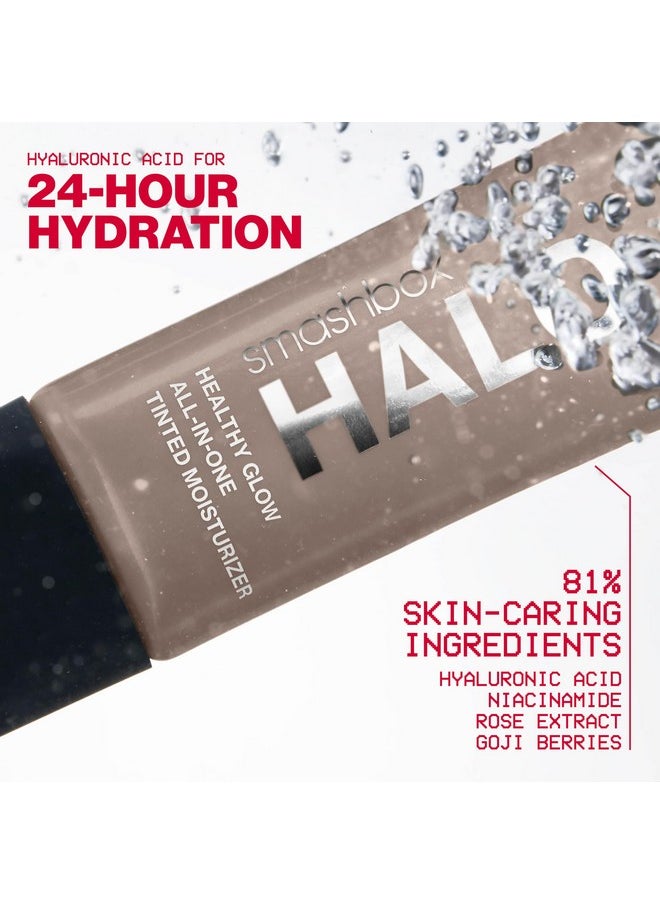 SmashBox Halo Healthy Glow All-In-One Tinted Moisturizer Spf 25 | Light To Medium Coverage| Hyaluronic Acid, Oil Free + Anti Humidity, 1.4 Fl. Oz., Light Medium  - Image 2