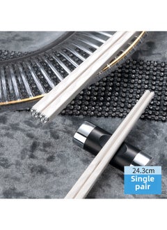Youshengmeidi Double Ten Hui Simple White Alloy Chopsticks 2023 Model Home Use Community Group Purchase Live Broadcast-Color:Silver And White Republic Of China Wind 1 Pair