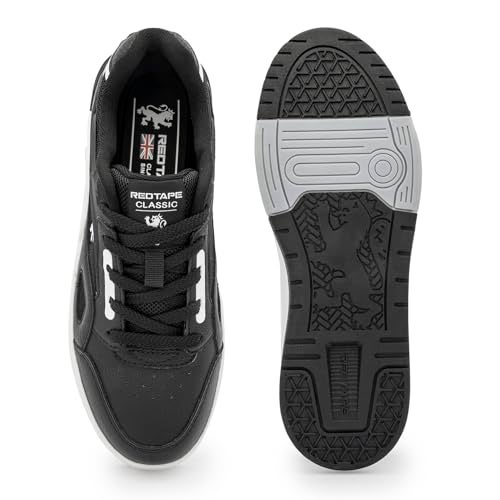 Red Tape Lifestyle Sneakers Shoes for Women | Rounded Front, Soothing Insole & Impact-Resistant Comfort White/Black - Image 5