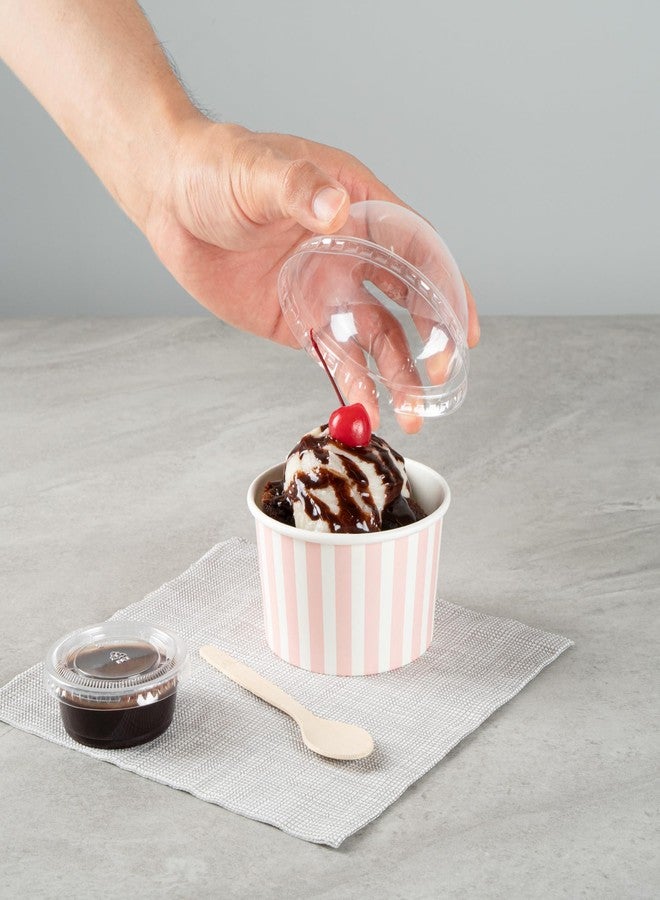 Restaurantware Coppetta 8-Ounce Dessert Cups, 50 Disposable Ice Cream Cups - Lids Sold Separately, Sturdy, Pink And White Paper FroYo Bowls, For Hot And Cold Foods, Perfect For Gelato Or Mousse - Restaurantware - Image 5