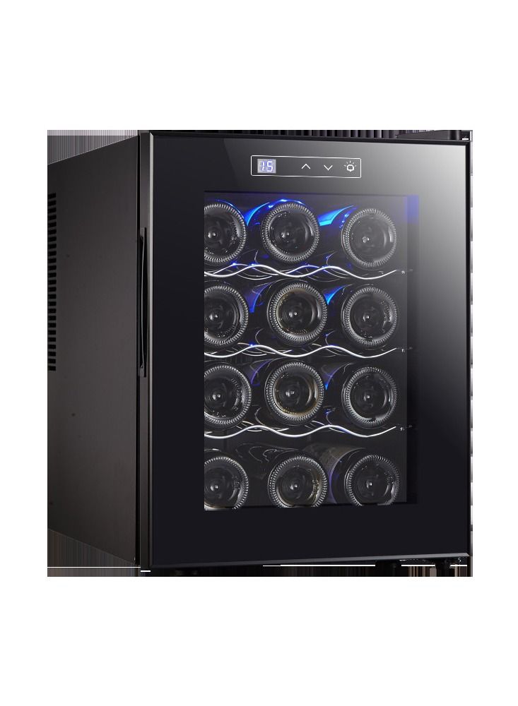 12 Bottles of Constant Temperature & Humidity Electronic Beverage Cooler Freestanding Compact Mini Wine Fridge Cabinet Refrigerator 