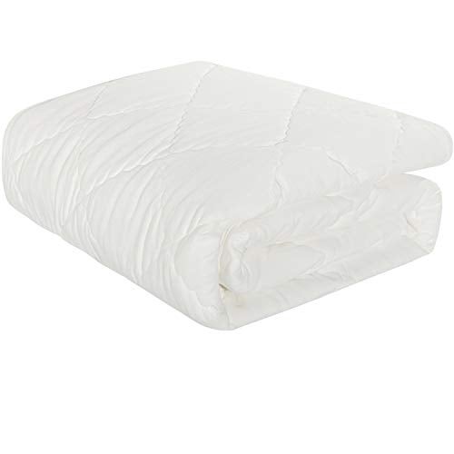 NTBAY Down Alternative Toddler Comforter, Lightweight and Warm Solid Color Baby Crib Quilted Blanket, 39x47 inches, White - Image 1