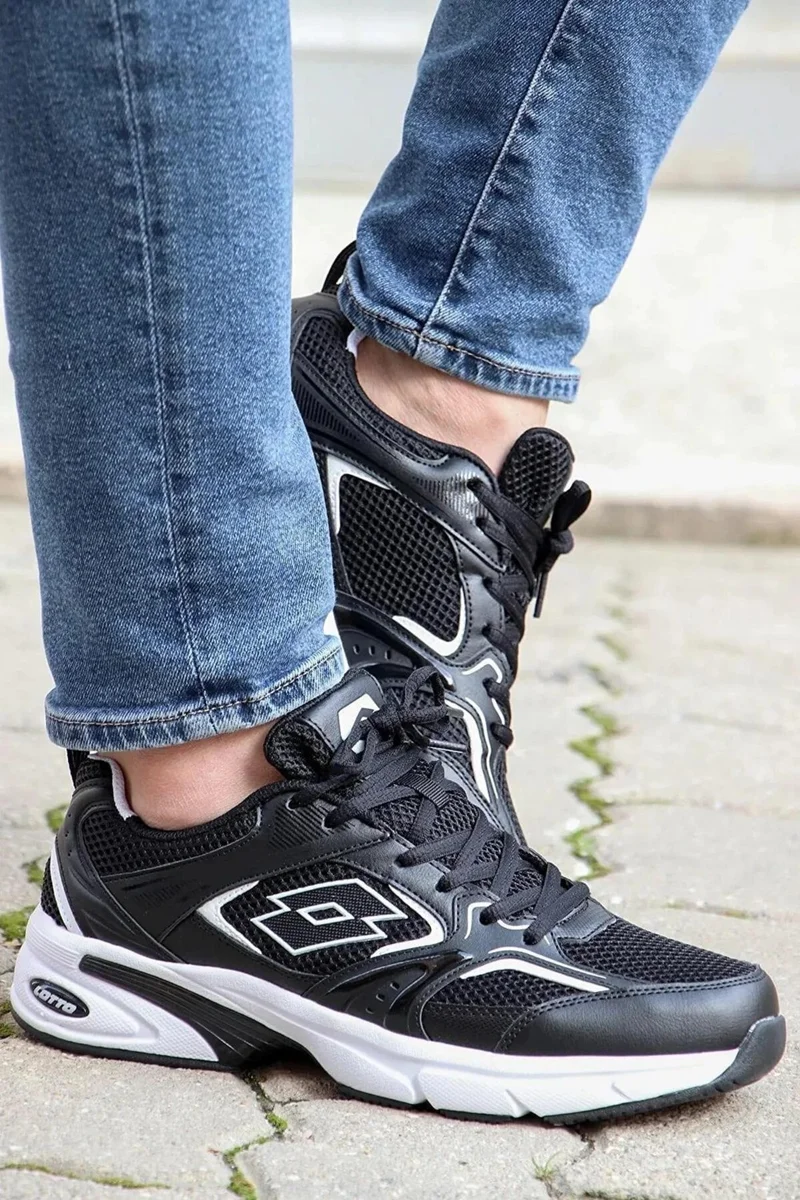 LOTTO Athens Men's Black White Sneaker Casual Sports Shoes V11