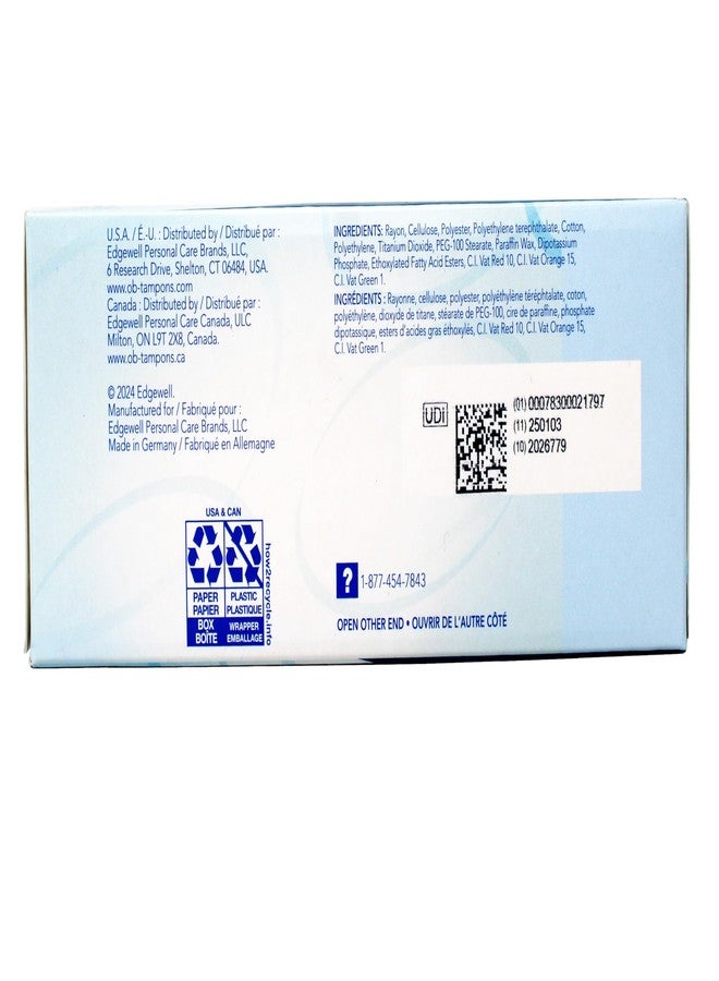 o.b. Tampons No Applicator, Unscented - 40ct, Applicator-Free Tampons Ultra, Feminine Care, ob Tampon Ultra, Period Products - Image 3